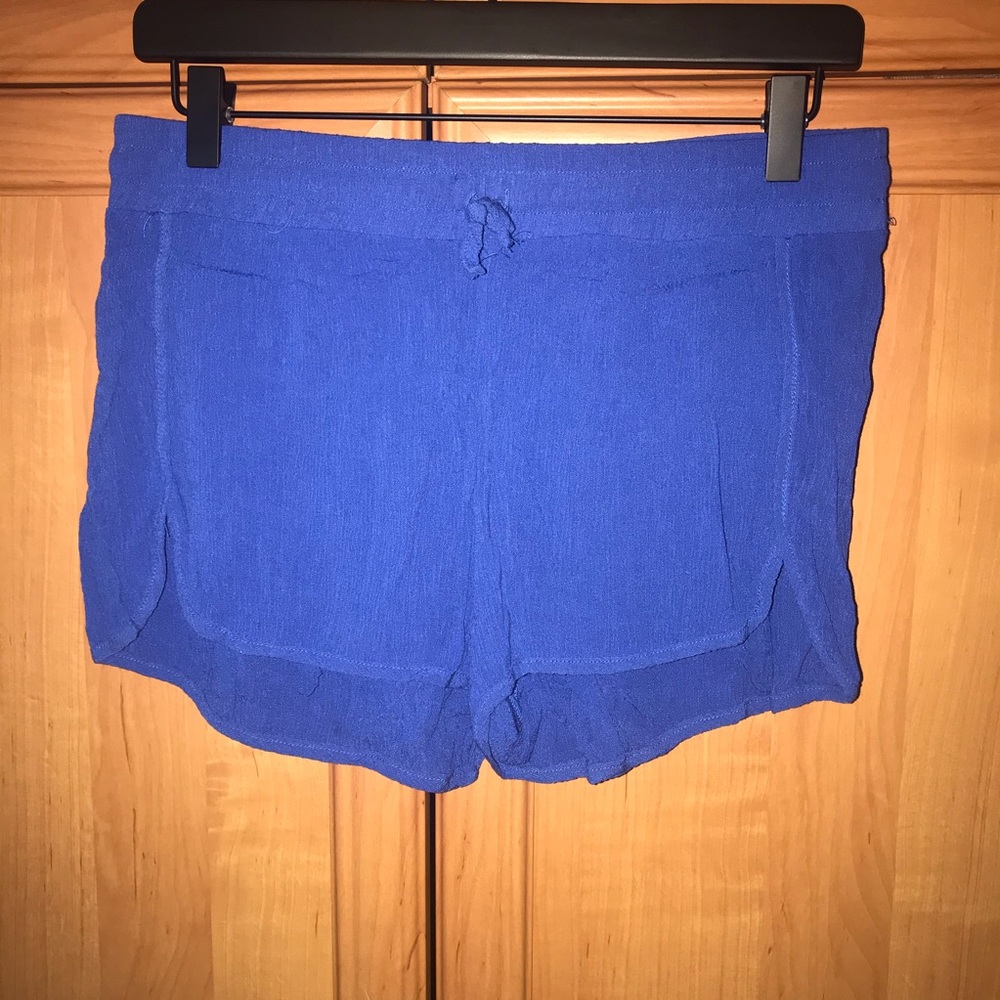 Blue Flowy Shorts